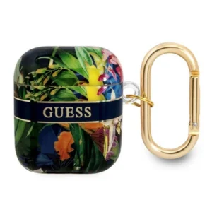 Guess GUA2HHFLB AirPods cover blue/blue Flower Strap Collectioneng