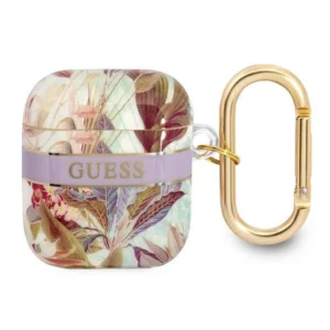 Guess GUA2HHFLU AirPods cover purple/purple Flower Strap Collectioneng