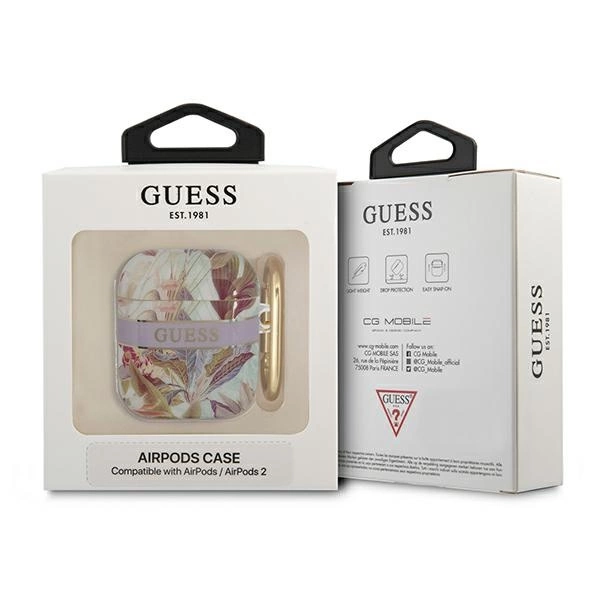 Guess GUA2HHFLU AirPods cover purple/purple Flower Strap Collectioneng