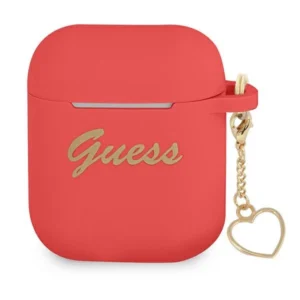 Guess GUA2LSCHSR AirPods cover red/red Silicone Charm Heart Collectioneng
