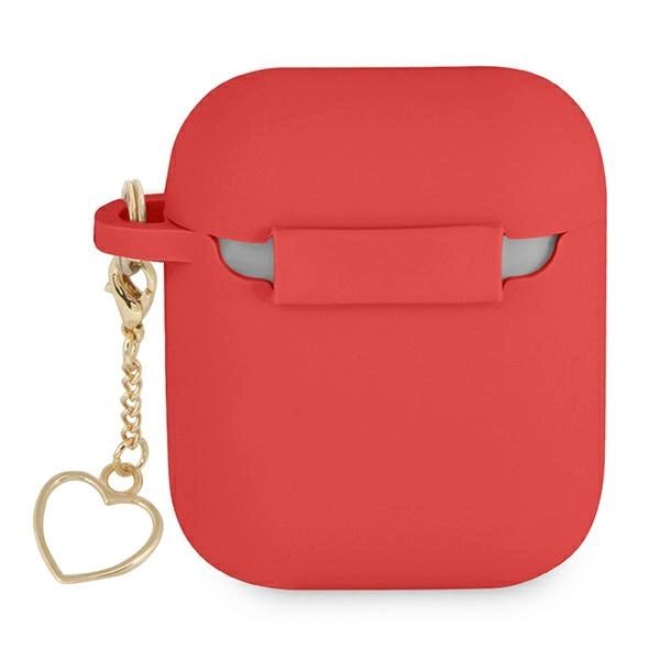 Guess GUA2LSCHSR AirPods cover red/red Silicone Charm Heart Collectioneng