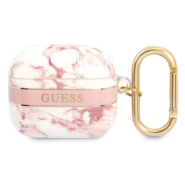 Guess GUA3HCHMAP AirPods 3 cover pink/pink Marble Strap Collectioneng