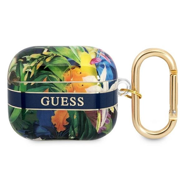Guess GUA3HHFLB AirPods 3 cover blue/blue Flower Strap Collectioneng