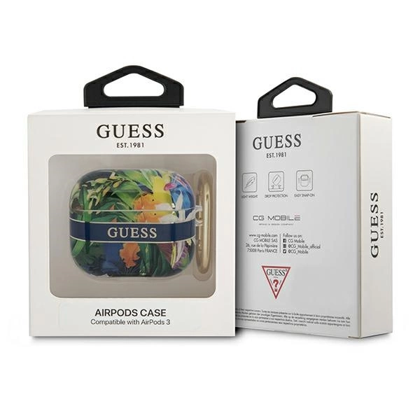 Guess GUA3HHFLB AirPods 3 cover blue/blue Flower Strap Collectioneng