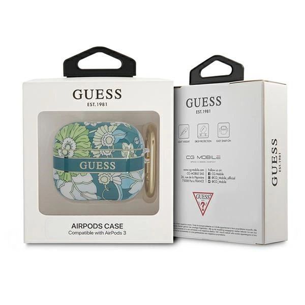 Guess GUA3HHFLN AirPods 3 cover green/green Flower Strap Collectioneng