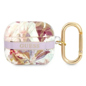 Guess GUA3HHFLU AirPods 3 cover purple/purple Flower Strap Collectioneng