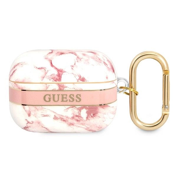 Guess GUAPHCHMAP AirPods Pro cover pink/pink Marble Strap Collectioneng