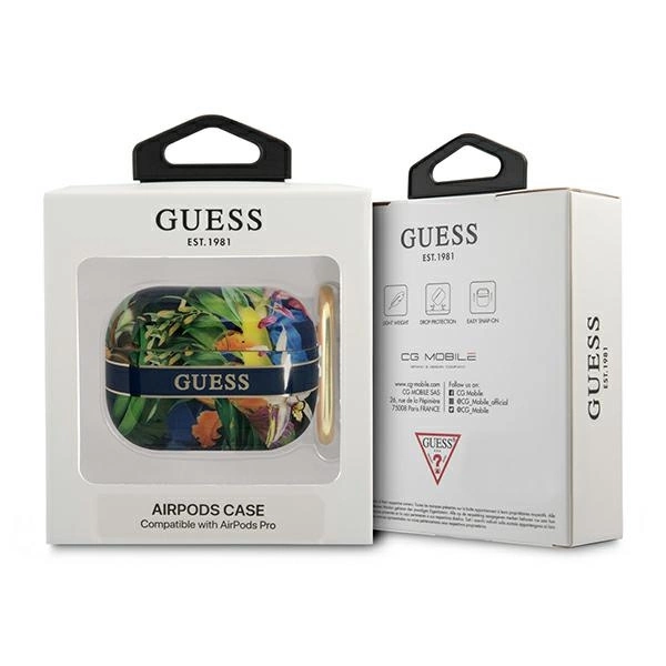 Guess GUAPHHFLB AirPods Pro cover blue/blue Flower Strap Collectioneng