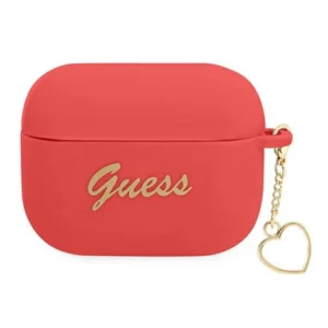 Guess GUAPLSCHSR AirPods Pro cover red/red Silicone Charm Heart Collectioneng