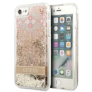 Guess Paisley Liquid Glitter case for iPhone SE 2022 / SE 2020 / 7 / 8 - goldeng