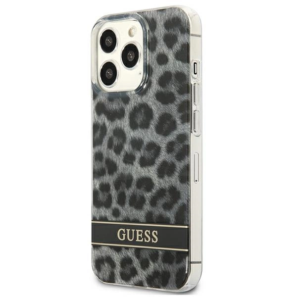 Guess GUHCP13LHSLEOK iPhone 13 Pro / 13 6.1" grey/grey hardcase Leopardeng