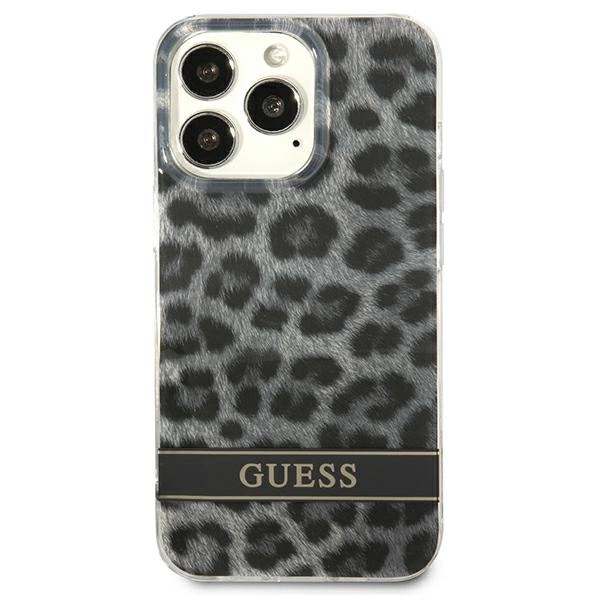 Guess GUHCP13LHSLEOK iPhone 13 Pro / 13 6.1" grey/grey hardcase Leopardeng