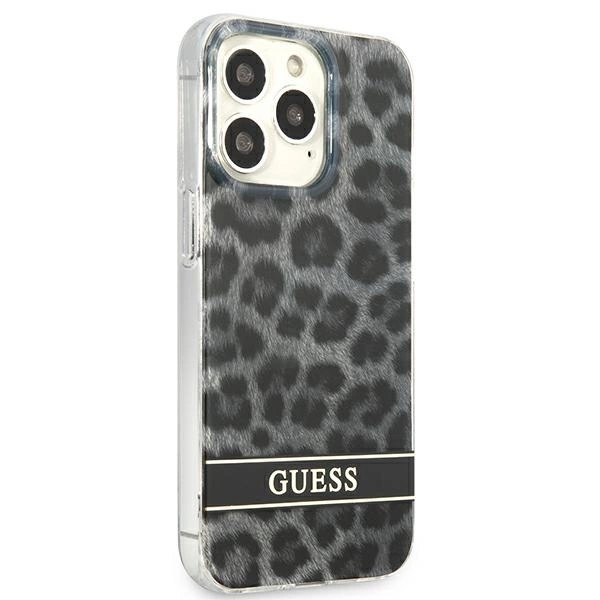 Guess GUHCP13LHSLEOK iPhone 13 Pro / 13 6.1" grey/grey hardcase Leopardeng
