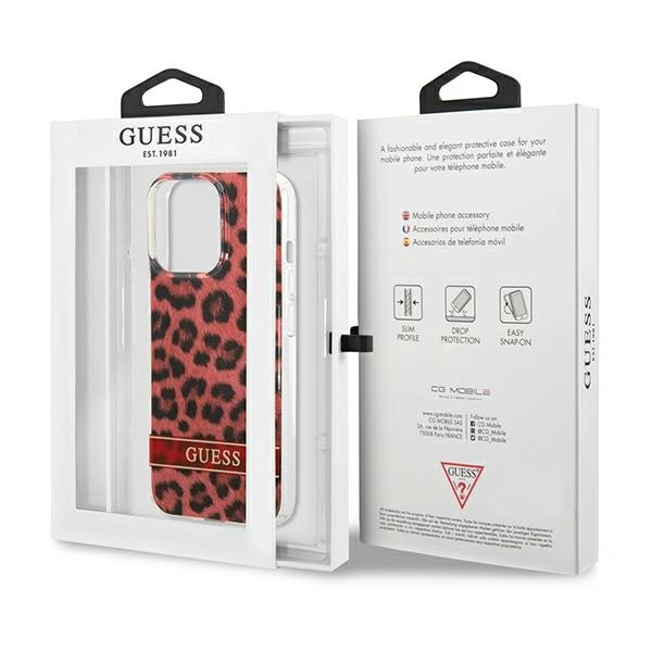 Guess GUHCP13LHSLEOR iPhone 13 Pro / 13 6.1" red/red hardcase Leopardeng