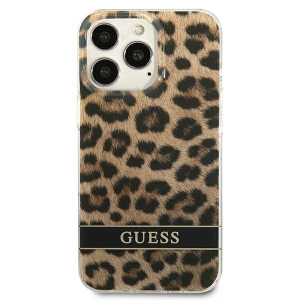 Guess GUHCP13LHSLEOW iPhone 13 Pro / 13 6.1" brown/brown hardcase Leopardeng