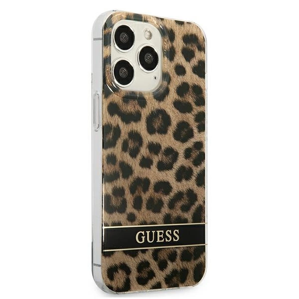 Guess GUHCP13LHSLEOW iPhone 13 Pro / 13 6.1" brown/brown hardcase Leopardeng