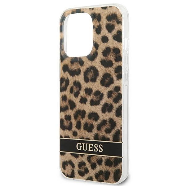 Guess GUHCP13LHSLEOW iPhone 13 Pro / 13 6.1" brown/brown hardcase Leopardeng