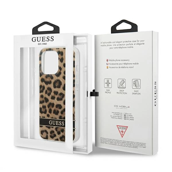 Guess GUHCP13LHSLEOW iPhone 13 Pro / 13 6.1" brown/brown hardcase Leopardeng