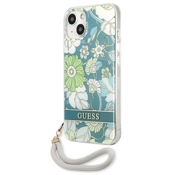 Guess GUHCP13SHFLSN iPhone 13 mini 5.4" green/green hardcase Flower Strapeng