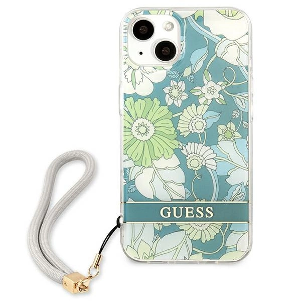Guess GUHCP13SHFLSN iPhone 13 mini 5.4" green/green hardcase Flower Strapeng