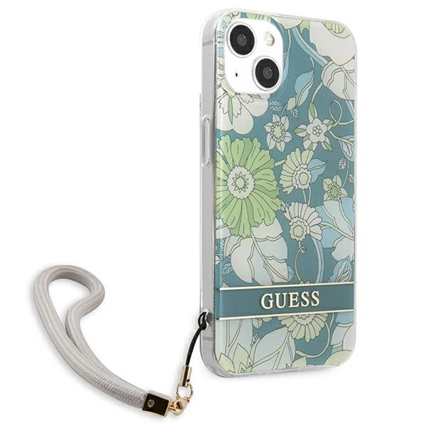 Guess GUHCP13SHFLSN iPhone 13 mini 5.4" green/green hardcase Flower Strapeng