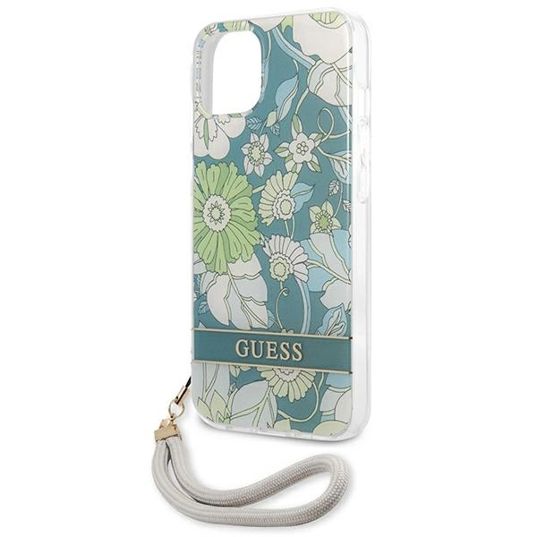 Guess GUHCP13SHFLSN iPhone 13 mini 5.4" green/green hardcase Flower Strapeng