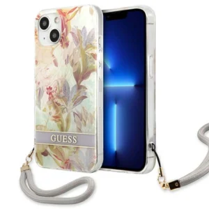 Guess GUHCP13SHFLSU iPhone 13 mini 5.4" purple/purple hardcase Flower Strapeng