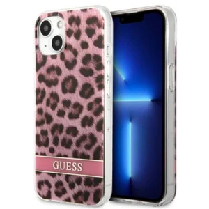 Guess GUHCP13SHSLEOP iPhone 13 mini 5.4" pink/pink hardcase Leopardeng