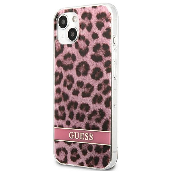 Guess GUHCP13SHSLEOP iPhone 13 mini 5.4" pink/pink hardcase Leopardeng