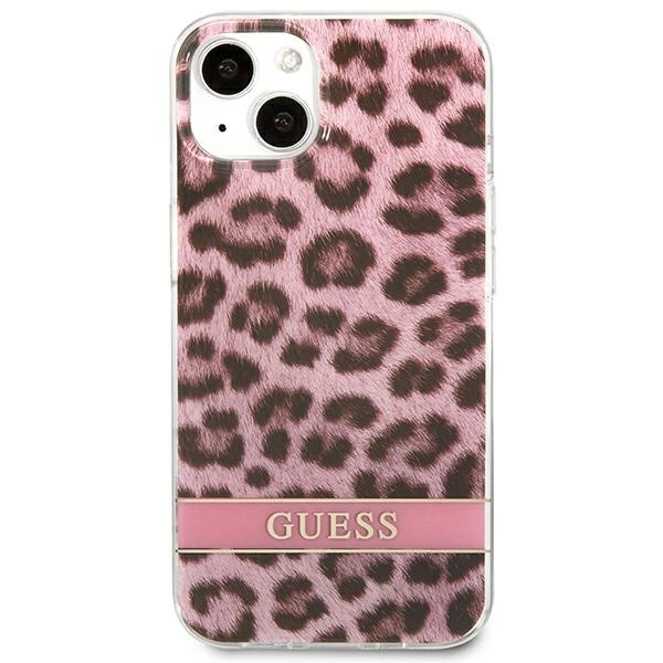 Guess GUHCP13SHSLEOP iPhone 13 mini 5.4" pink/pink hardcase Leopardeng
