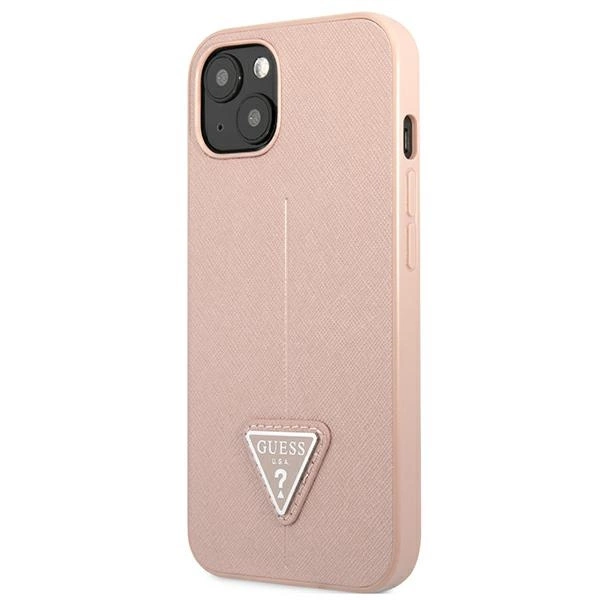 Guess GUHCP13SPSATLP iPhone 13 mini 5.4" pink/pink hardcase SaffianoTriangle Logoeng