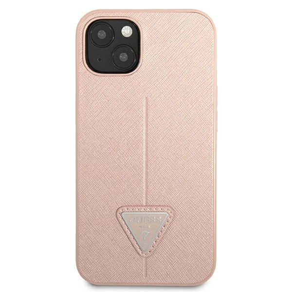 Guess GUHCP13SPSATLP iPhone 13 mini 5.4" pink/pink hardcase SaffianoTriangle Logoeng