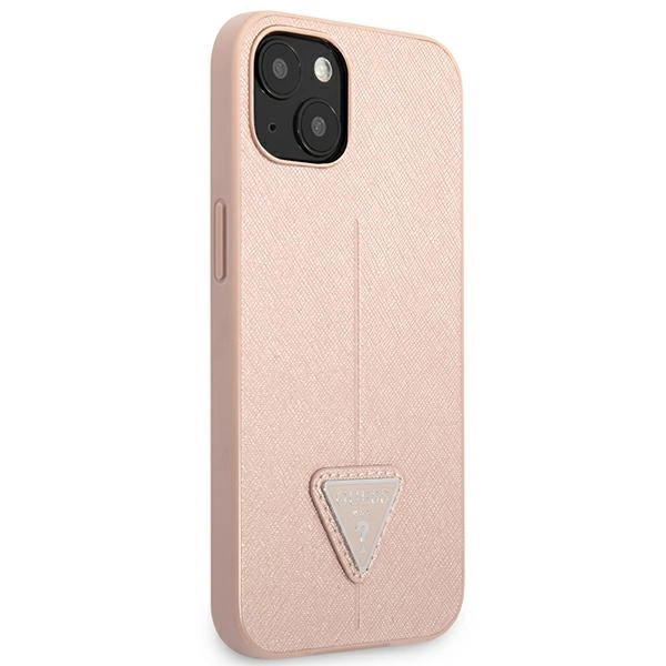 Guess GUHCP13SPSATLP iPhone 13 mini 5.4" pink/pink hardcase SaffianoTriangle Logoeng