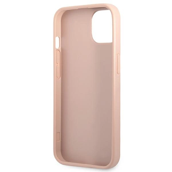 Guess GUHCP13SPSATLP iPhone 13 mini 5.4" pink/pink hardcase SaffianoTriangle Logoeng