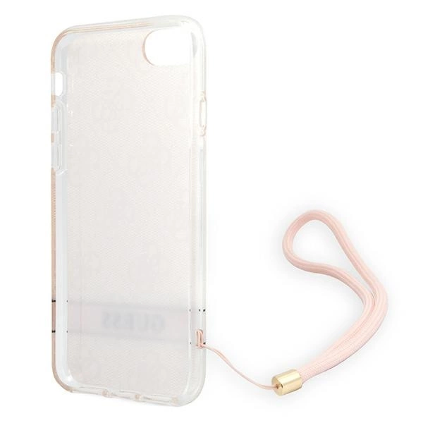 Guess GUOHCI8H4STP iPhone SE 2022 / SE 2020 / 7/ 8 pink/pink hardcase 4G Print Strapeng