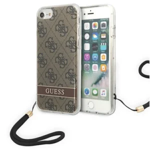 Guess GUOHCI8H4STW iPhone SE 2022 / SE 2020 / 7/ 8 brown/brown hardcase 4G Print Strapeng