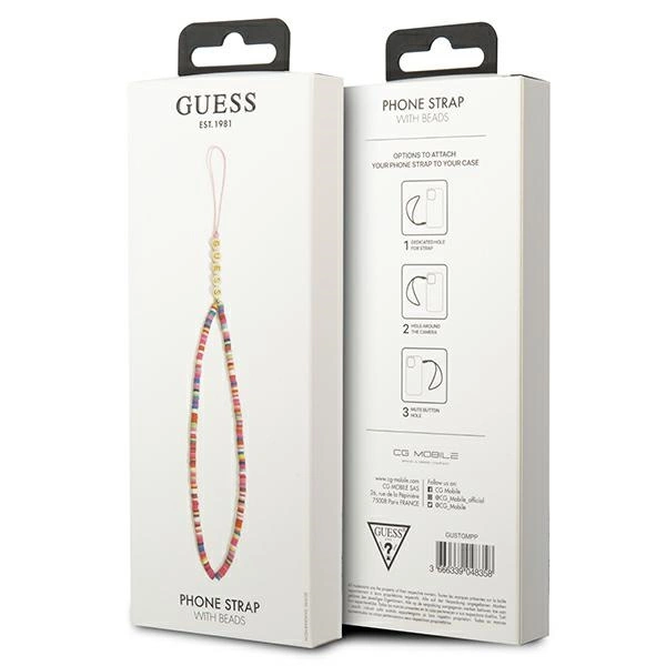 Guess pendant GUSTGMPP Phone Strap multicolor pink/multicolor pink Heishi Beadseng