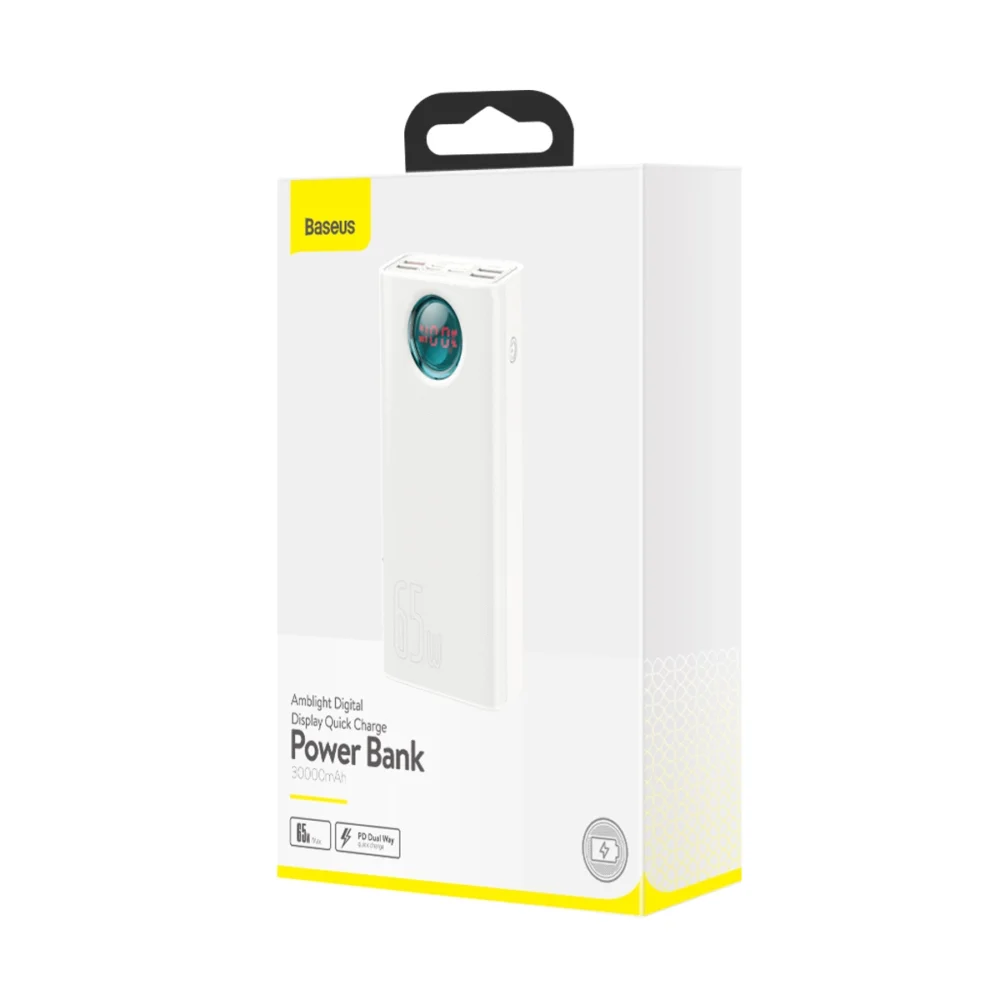 Baseus Amblight powerbank 65W 30000mAh Overseas Edition white (PPLG000102)eng