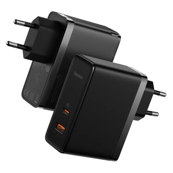 Baseus GaN5 Pro fast universal wall charger GaN USB Type C / USB 100W PD3.0, QC4.0+, AFC black (CCGP090201)eng