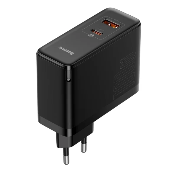 Baseus GaN5 Pro fast universal wall charger GaN USB Type C / USB 100W PD3.0, QC4.0+, AFC black (CCGP090201)eng