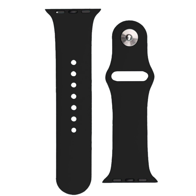 Silicone Strap APS for Apple Watch 42/44/45mm Strap Watch Bracelet - Blackeng