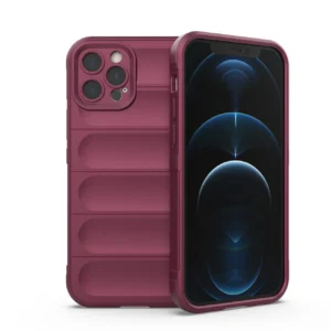 Magic Shield Case for iPhone 12 Pro flexible armored burgundy covereng
