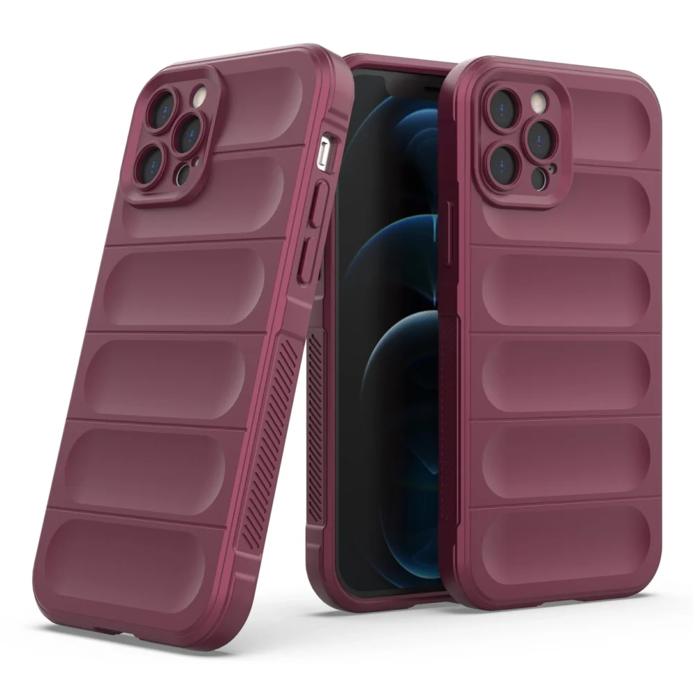 Magic Shield Case for iPhone 12 Pro flexible armored burgundy covereng
