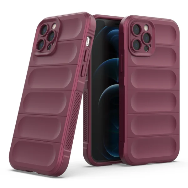 Magic Shield Case for iPhone 12 Pro flexible armored burgundy covereng