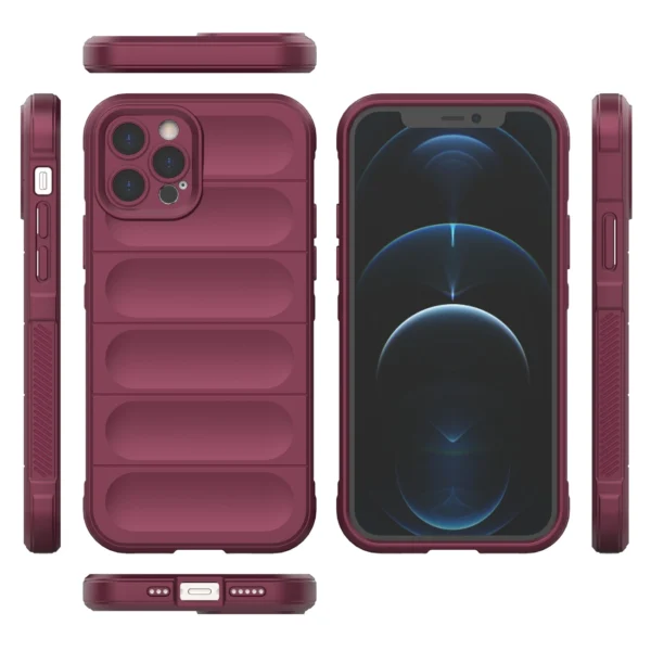 Magic Shield Case for iPhone 12 Pro flexible armored burgundy covereng