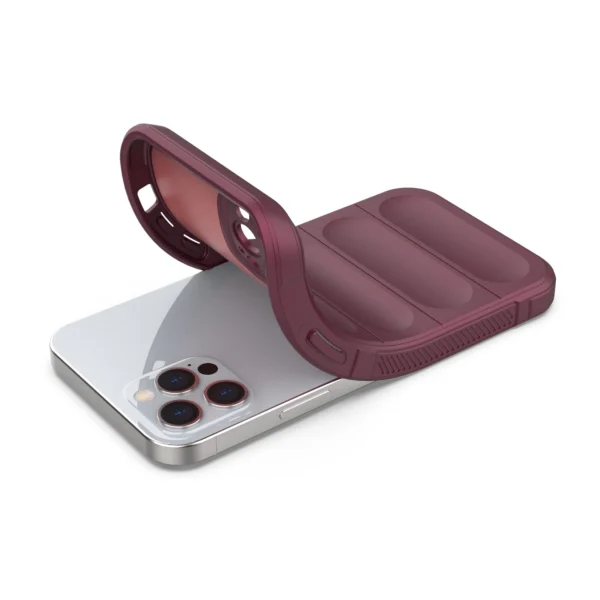Magic Shield Case for iPhone 12 Pro flexible armored burgundy covereng