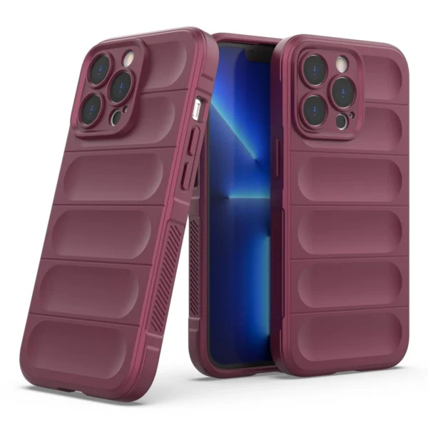 Magic Shield Case for iPhone 13 Pro Max flexible armored burgundy covereng