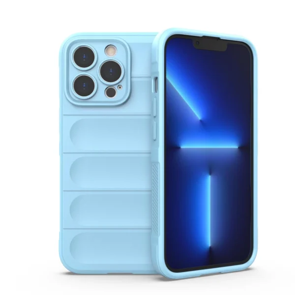 Magic Shield Case for iPhone 13 Pro Max flexible armored cover light blueeng