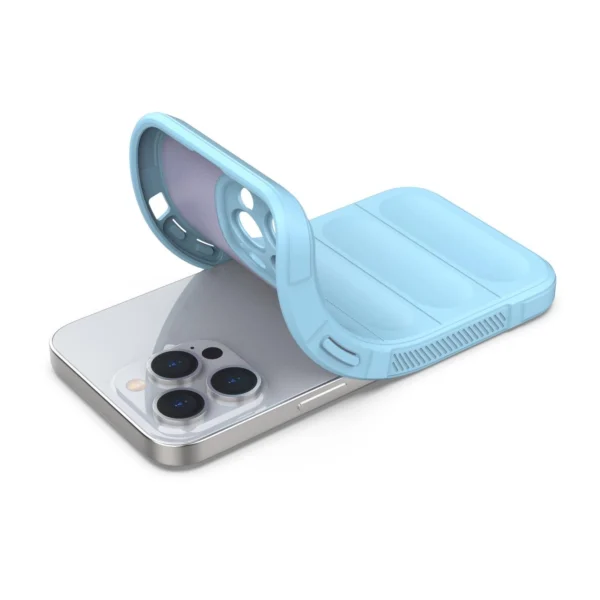 Magic Shield Case for iPhone 13 Pro Max flexible armored cover light blueeng