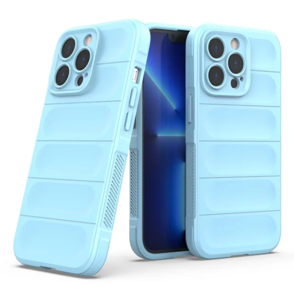 Magic Shield Case for iPhone 13 Pro Max flexible armored cover light blueeng
